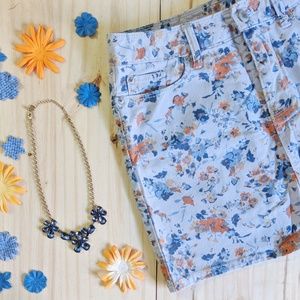 Pastel Floral Gap Jean Mini Skirt